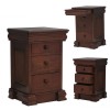 La Roque Mahogany Furniture 4 Drawer Lit Bateau Bedside Table IMR10A